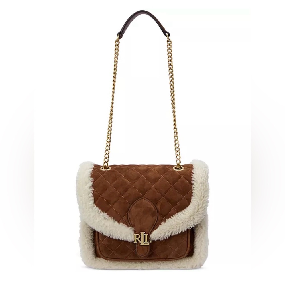 Ralph Lauren Suede Small Bradley Convertible Bag